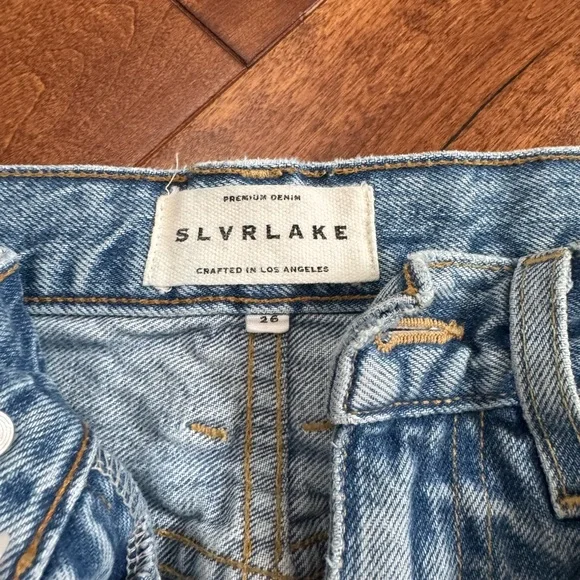 SLVRLAKE High-Rise Straight Leg Jeans | Size 26 (S) | 100% Cotton - Picture 2 of 4